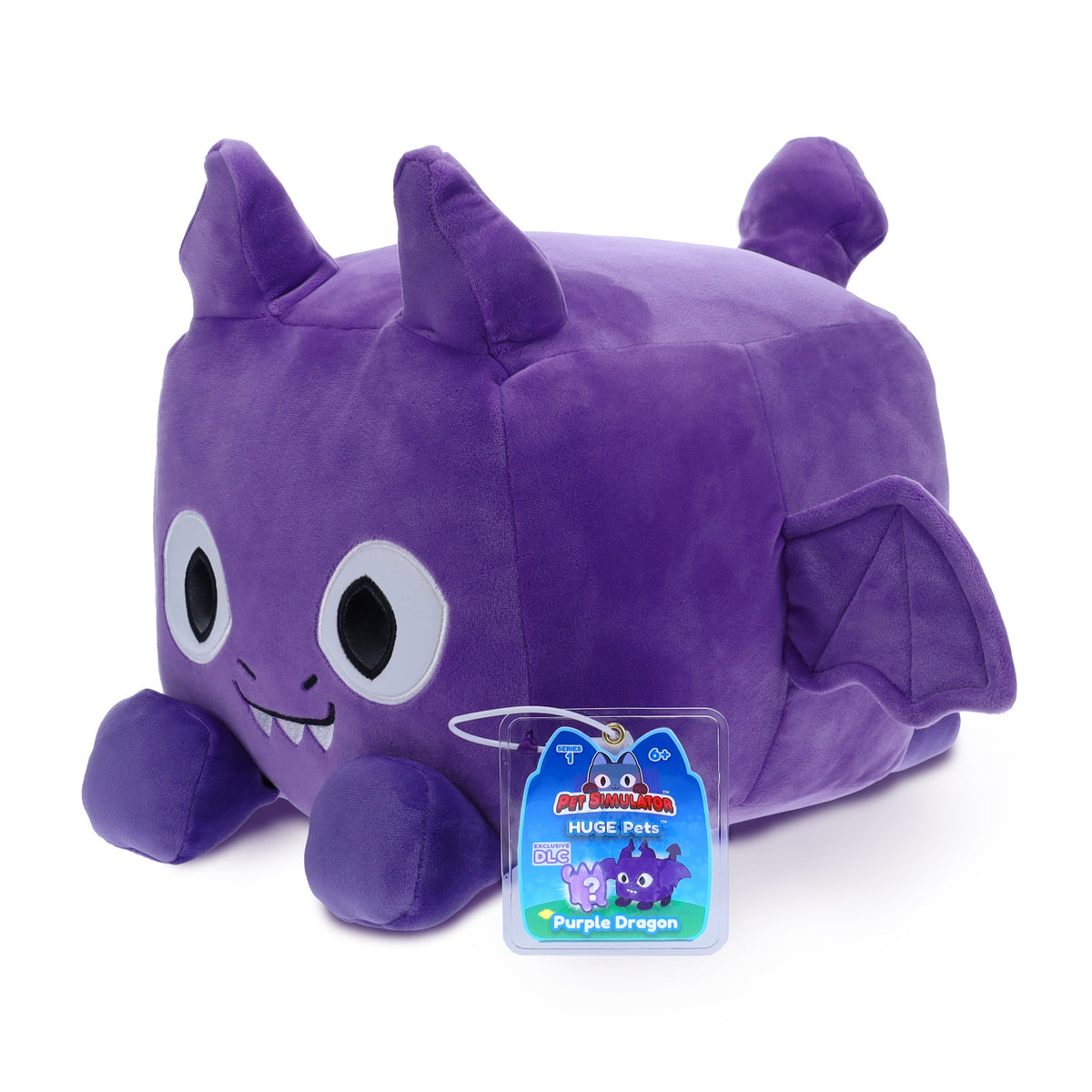 PET SIMULATOR - Purple Dragon HUGE Pet Plush (8.5" Tall, Series 1) [Includes DLC]
